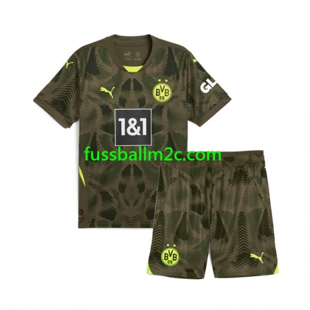 Fußballtrikots Borussia Dortmund Torwart Kinder Heim Trikotsatz 2024-2025